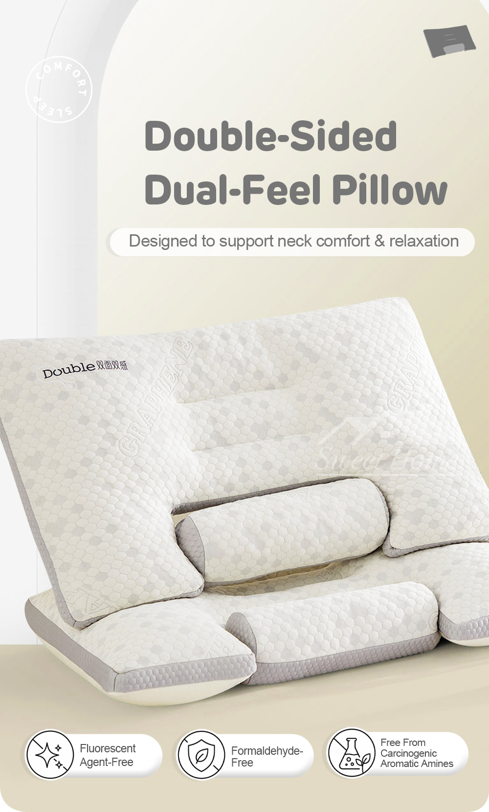 Double-Sided Dual-Feel Pillow-1